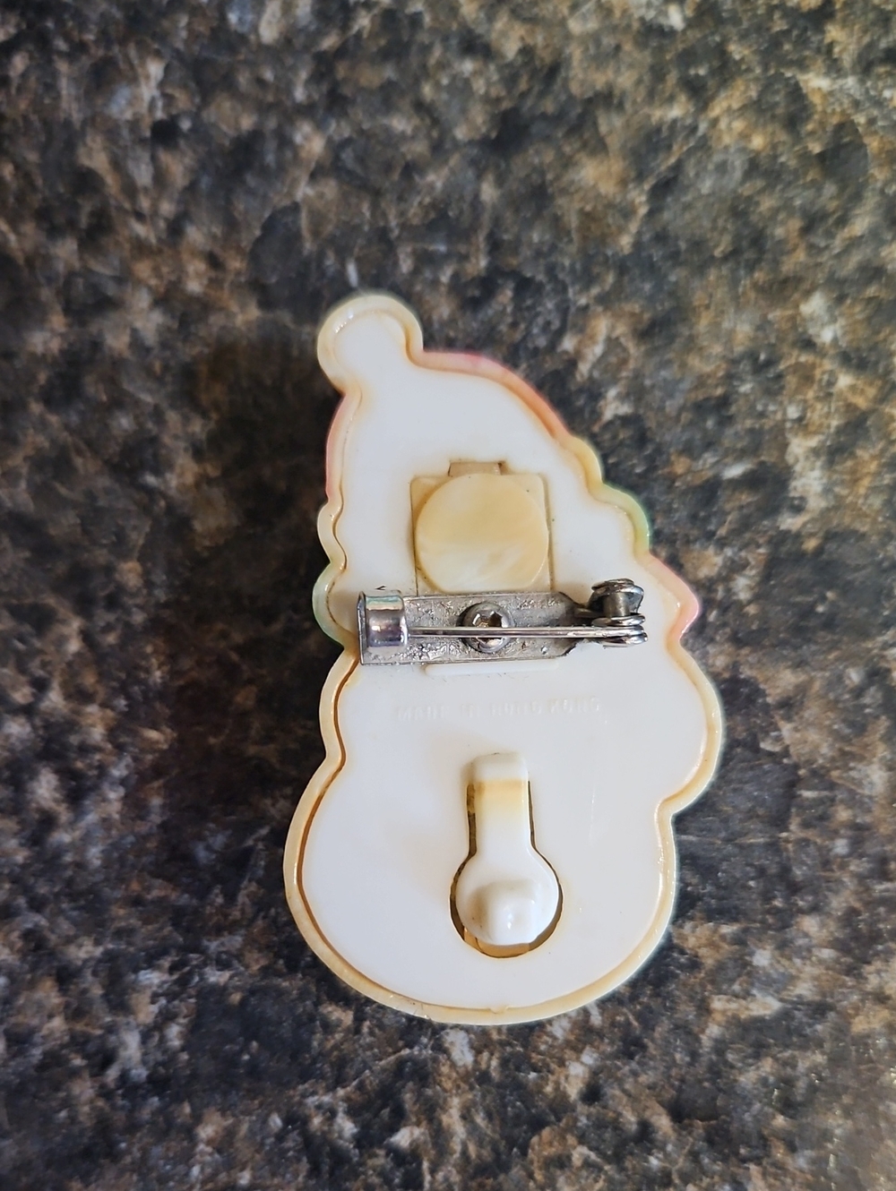 Vintage Light Up Snowman Pin Made In Hong Kong - Picture 2 of 3